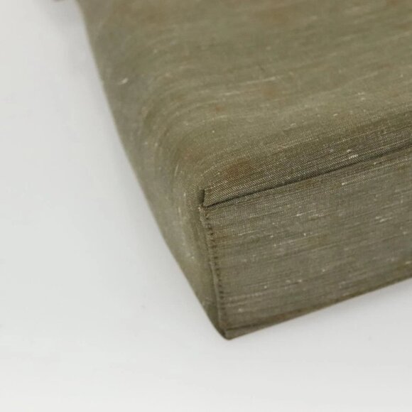 Salvatore Ferragamo Gancini Shoulder Bag Canvas Khaki Auth 117786 - Picture 5 of 16